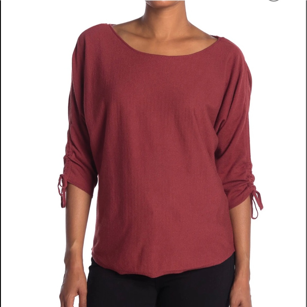 NWT Max Studio Sweater with Rushed Sleeves